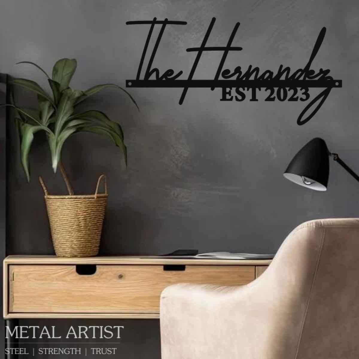 Custom Text Metal Sign | Personalized Word Art for Walls - Metal Artist