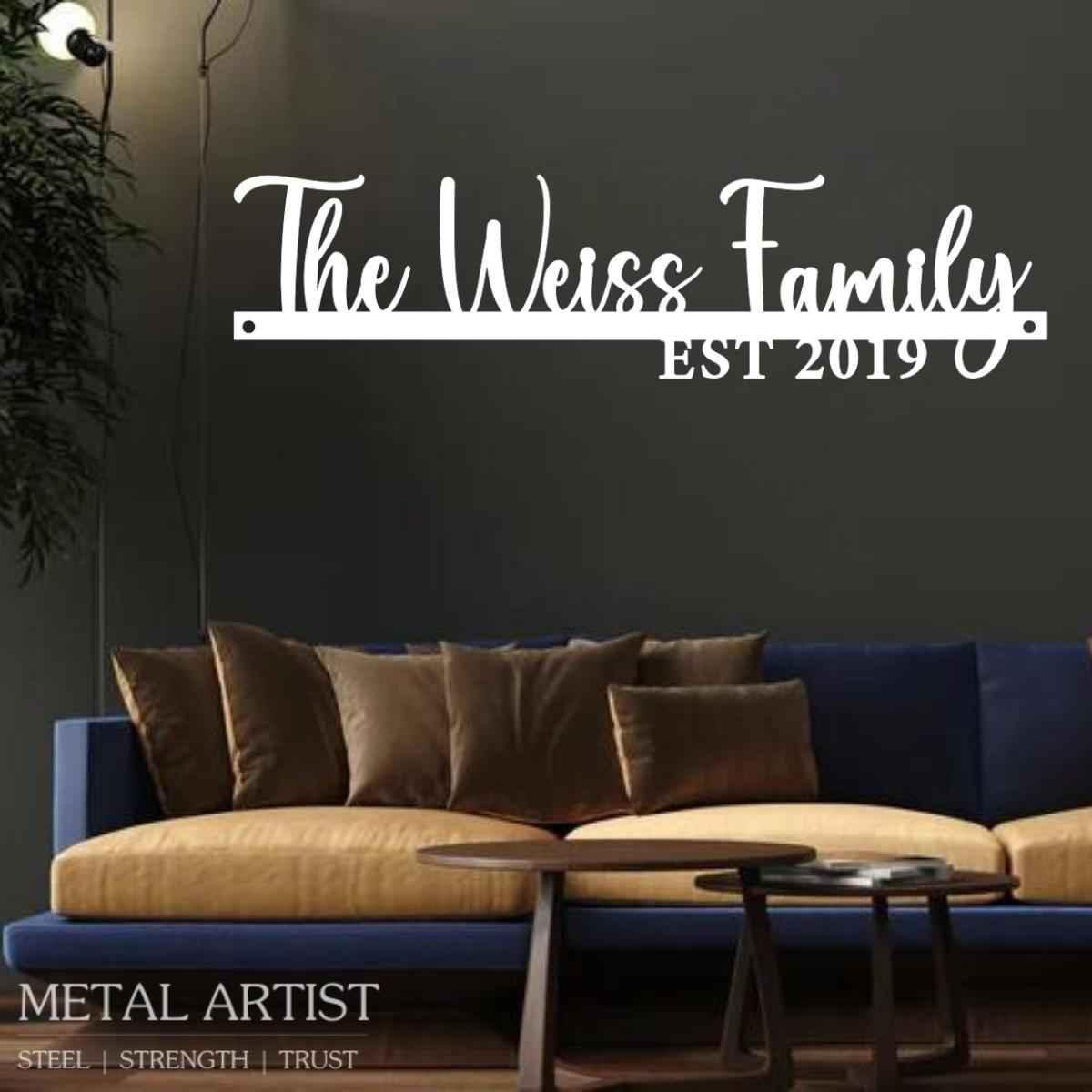 Custom Text Metal Sign | Personalized Word Art for Walls - Metal Artist