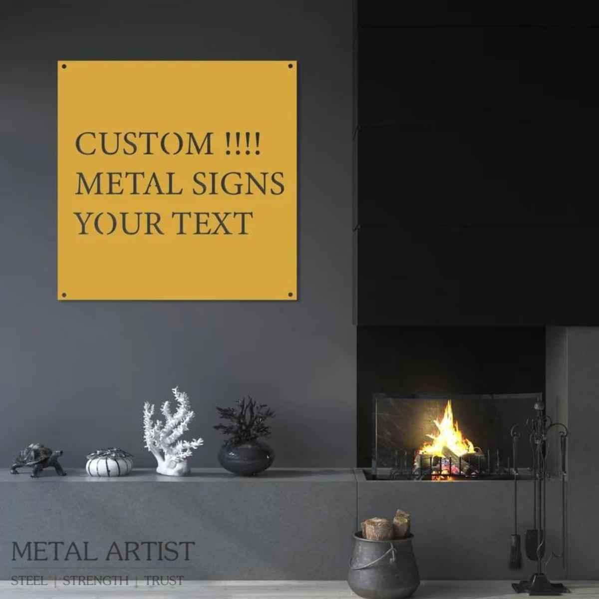Customized Business Metal Logo | Personalized Logos for Walls - Metal Artist