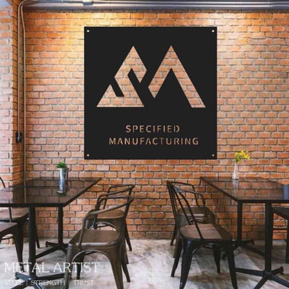 Personalized Logos for Walls | Custom Text Metal Sign - Metal Artist